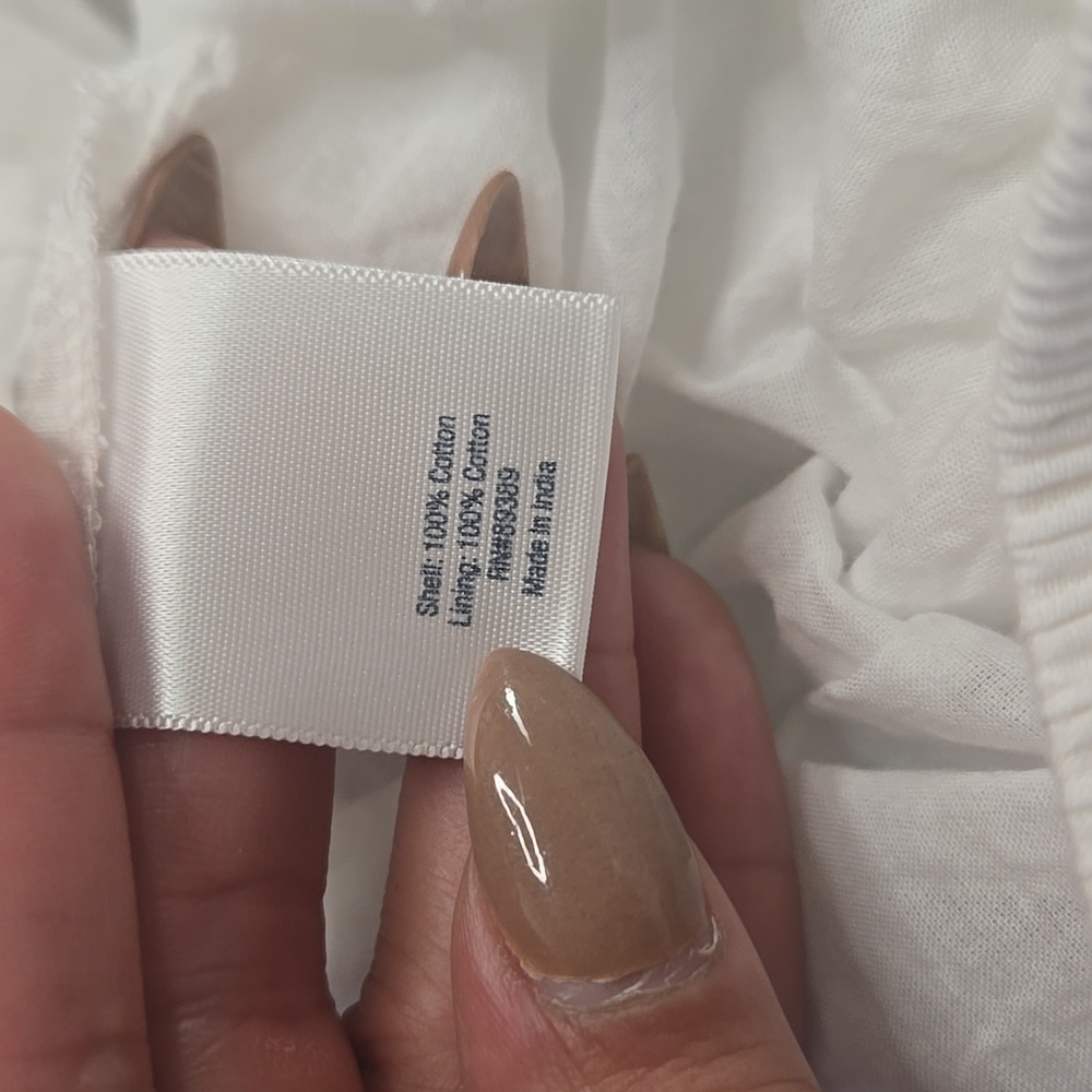 St Johns Bay White Cotton Godet Skirt Trumpet Cottagecore Midi Large - Picture 8 of 8